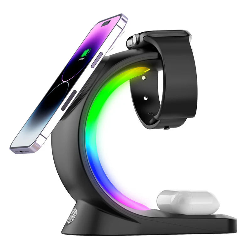 3 in 1 Magnetic Wireless Charger Fast Charging 