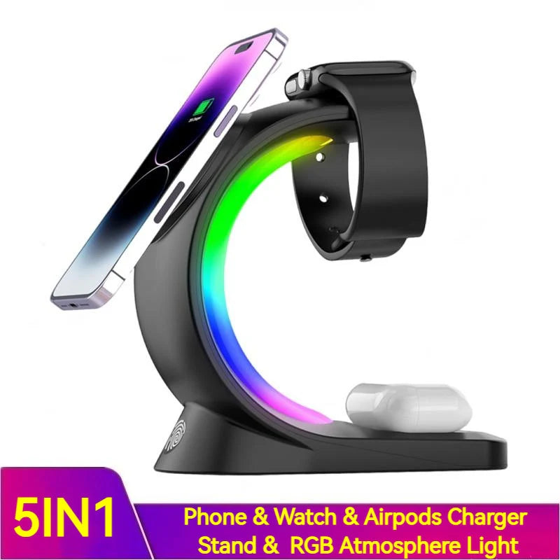 3 in 1 Magnetic Wireless Charger Fast Charging 